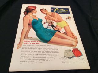 Jantzen Swimsuit Swimwear Advertising 1950’s Vintage Print Ad Retro