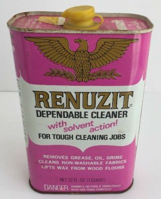 Vintage Renuzit Home Dependable Cleaner 32 Fl.  Oz.  1 Quart Can 4