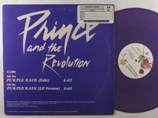 Prince & The Revolution Purple Rain Warner Bros Pro - A - 2192 12 " Vg,  Purple Wax