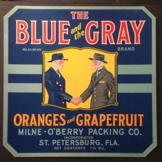 The Blue And The Gray An Old Florida Citrus Labels