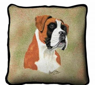 Boxer Pillow Pure Country Weavers 17 " X 17 " 100 Cotton Dog Breed