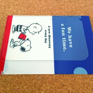 Snoopy Peanuts 3 Pocket A5 Clear Plastic Folder (Tricolor) Charlie Brown ES265B 5