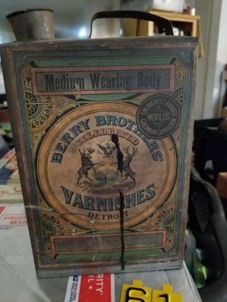 Berry Bros.  Varnishes Paint Can Antique Paints