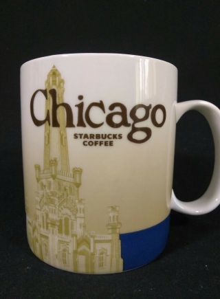 Starbucks Collector Series Mug Chicago 16 Oz Global Icon 2009 Windy City