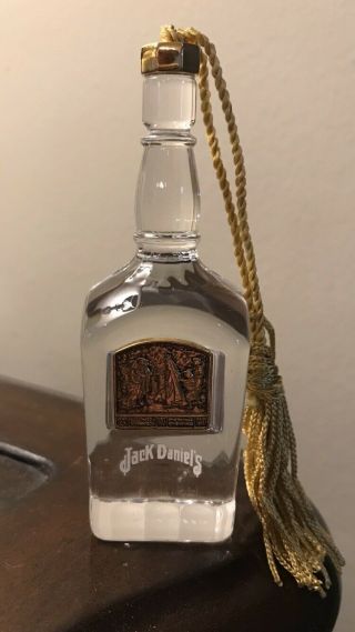 Jack Daniels Crystal 1913 Gold Medal Bottle Ornament