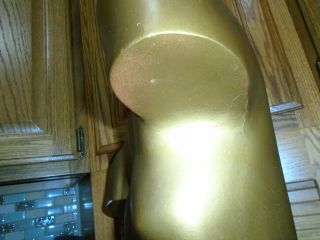 VTG.  Art Deco Store Display Mannequin Head and Half Body - GOLD 6