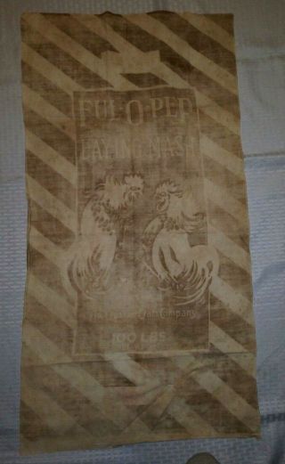 Rare Vintage Ful - O - Pep Laying Mash The Quaker Oats Company Sherman Texas 100lbs