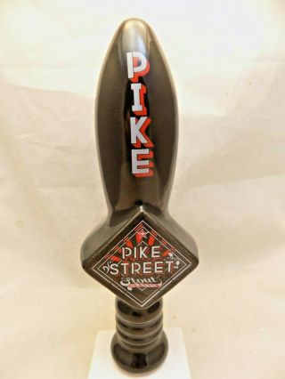 Ceramic Pike Brewing Pike Street Stout Beer Tap Handle 9 "
