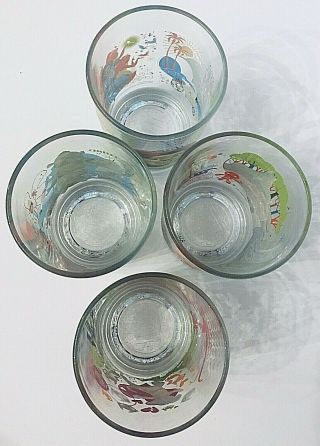 2007 Dreamworks McDonald ' s Shrek The Third Set of 4 Drinking Glass Tumblers Cups 5