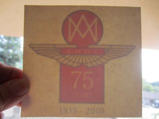 Aston Martin 75 Years Commemorative Decal (owners Club) -