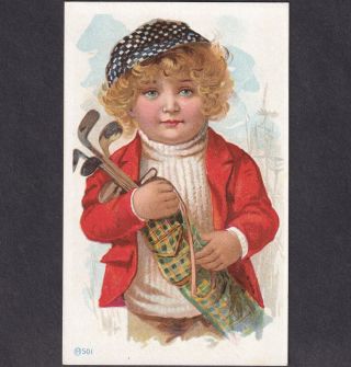 Antique 100,  Yr Golf Sport History Snyder Reading Pa Stove Advertising Trade Card