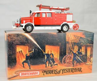 Matchbox Models Of Yesteryear Yfe07 1938 Mercedes Ks15 Fire Truck