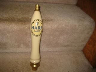 Ceramic Guinness Harp Lager Beer Tap Handle Keg Ceramic Tapper - 12 "