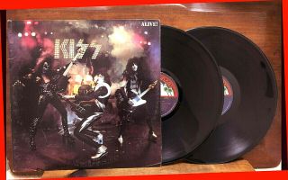 Alive By Kiss 12 " Lp 1st Press 1975 Casablanca Records Nblp 7020 Booklet Ex