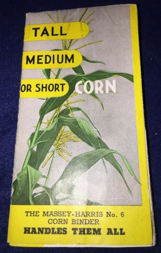 Massey Harris No.  6 Corn Binder Dealer Brochure