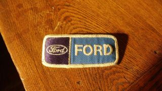 Old Vintage Ford Dealer Logo Advertising Mechanic Uniform Cloth Patch 1970s