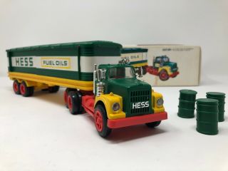 Vintage 1977 Hess Toy Truck Fuel Oils Old Gas Tanker In The Box