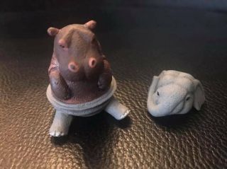 Japan Stasto Hippopotamus Hippo Act Elephant Pvc Mini Figurine Figure Model