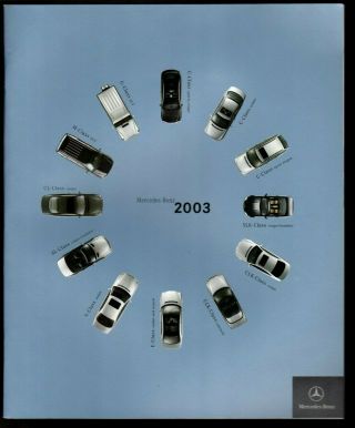 2003 Mercedes - Benz Line G Class E C Cl M Slk Sl Clk Sales Brochure