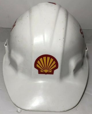 Vintage Shell Oil And Gas Hard Hat Hooked Safety Sticker Sentry 3 Apex Complete
