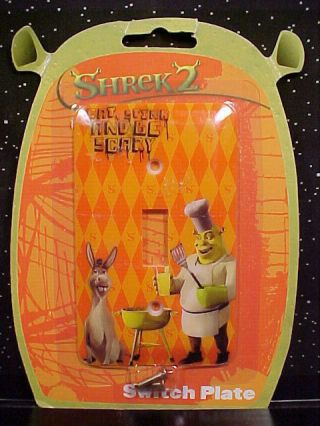 Shrek 2 Light Switch Plate Cover Eat,  Stink & Be Scary Metal In Package
