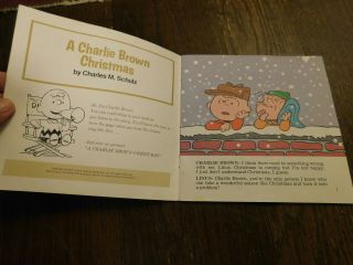 Vtg FUN A Charlie Brown Christmas Charles Schulz Read Along Book & Record Set 2
