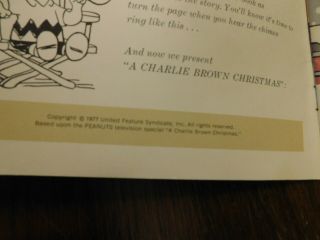 Vtg FUN A Charlie Brown Christmas Charles Schulz Read Along Book & Record Set 3
