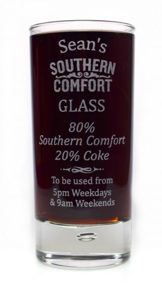 Personalised Southern Comfort Highball Glass Gift Mum/dad/nanny/nan/birthday