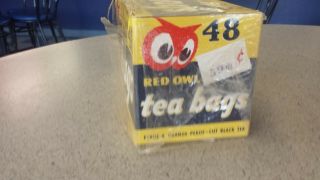 1950 ' s 1960 ' s Red Owl Grocery Store Box Of 48 Tea Bags Still 59 Cents 3