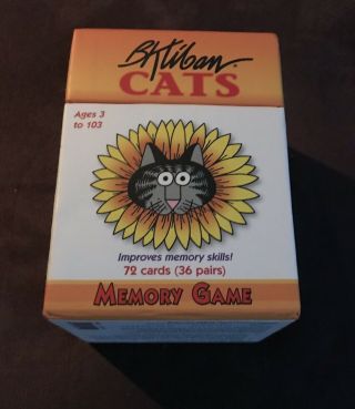 B Kliban Cats Memory Game 72 Cards