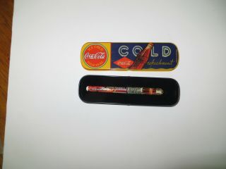 Rare In Tin Box Coca Cola Pen In Collector 
