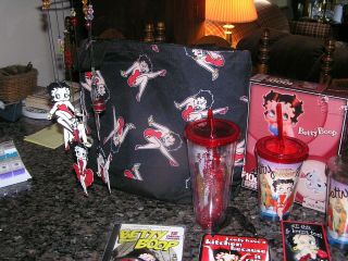 Large Betty Boop Tote Bag With Zipper Closure Filled W/goodies