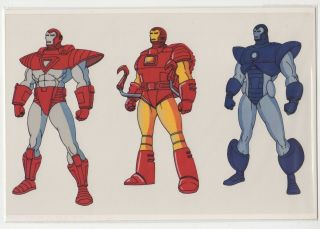 1994 Fox Marvel Action Hour Animation Cel Iron Man 10.  5 " X 7 "