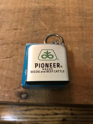 Vintage Pioneer Brand Seeds Tape Measure Seed Corn Cattle Park