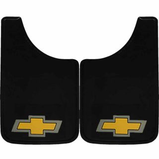 2pc Gold Bowtie 11x19 Mud Splash Guards Flaps Car Truck Suv For Chevy Chevrolet
