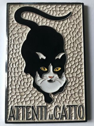 Attenti Al Gatto Creationi Luciano Italy Mind The Cat Tile Decor