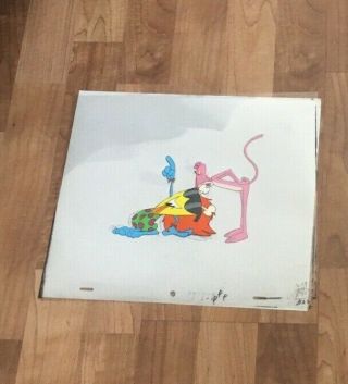 Pink Panther,  Production Cel,  Hand Painted 2 Cel Set - Up
