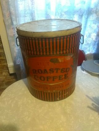 Antique Vintage 25 Pounds Coffee Tin Baltimore Md