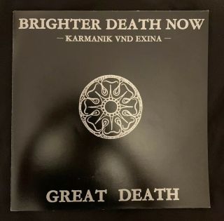 Brighter Death Now - Great Death Lp Vg,  /vg,  Cold Meat Industry Mz.  412