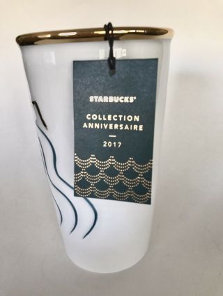 Starbucks White Gold Siren Mermaid Anniversary 2017 Mug Cup Coffee Travel 4