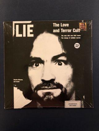 Charles Manson " Lie: The Love And Terror Cult " Lp Vinyl Red Vinyl