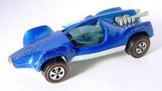 1969 Mattel Hot Wheels Redline Mantis Blue W Dark Int Hk Great Wheels
