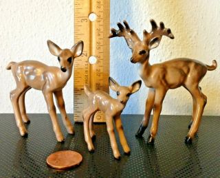 Vintage Miniature Japan Josef Style Family Of Three Deer Figurines