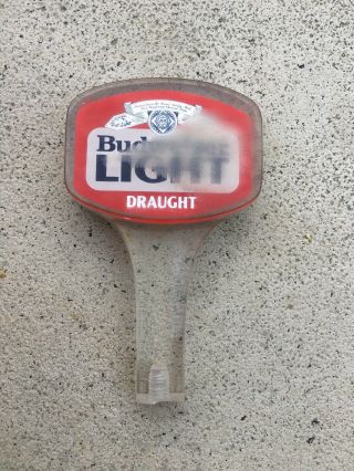 Vintage Budweiser Light Draught Beer Tap Handle