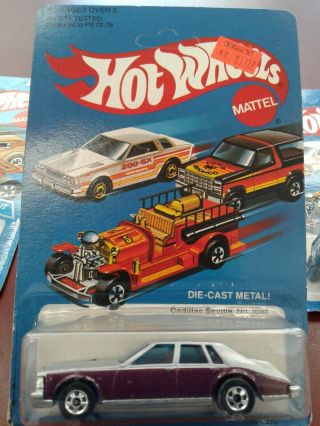 1981 Hot Wheels Cadillac Seville No.  1698,  On Card Unpunched