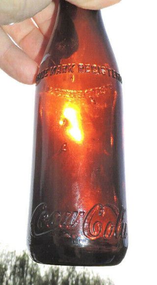 Rare Straight Side Amber Coca Cola Bottle " Portland,  Oregon " Porter 