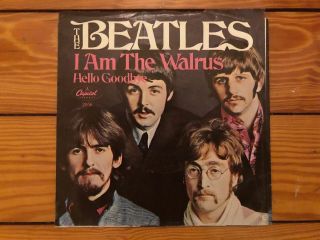 The Beatles ‎– Hello Goodbye/i Am The Walrus Capitol 2056 45 Sleeve Vg,  Vinyl Nm -
