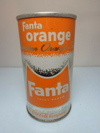 Fanta Orange Straight Steel Pull Tab Soda Pop Can 2 Coca - Cola Co.  Atlanta,  Ga.