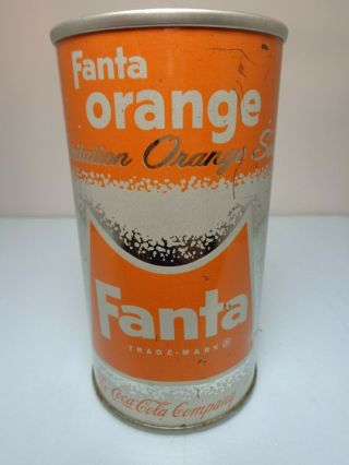 Fanta Orange Straight Steel Pull Tab Soda Pop Can 1 Coca - Cola Co.  Chicago,  Ill.