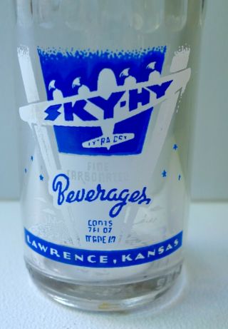 Extremely Rare 1942 Blue Sky - Hy Acl Soda Bottle - Lawrence Kansas /